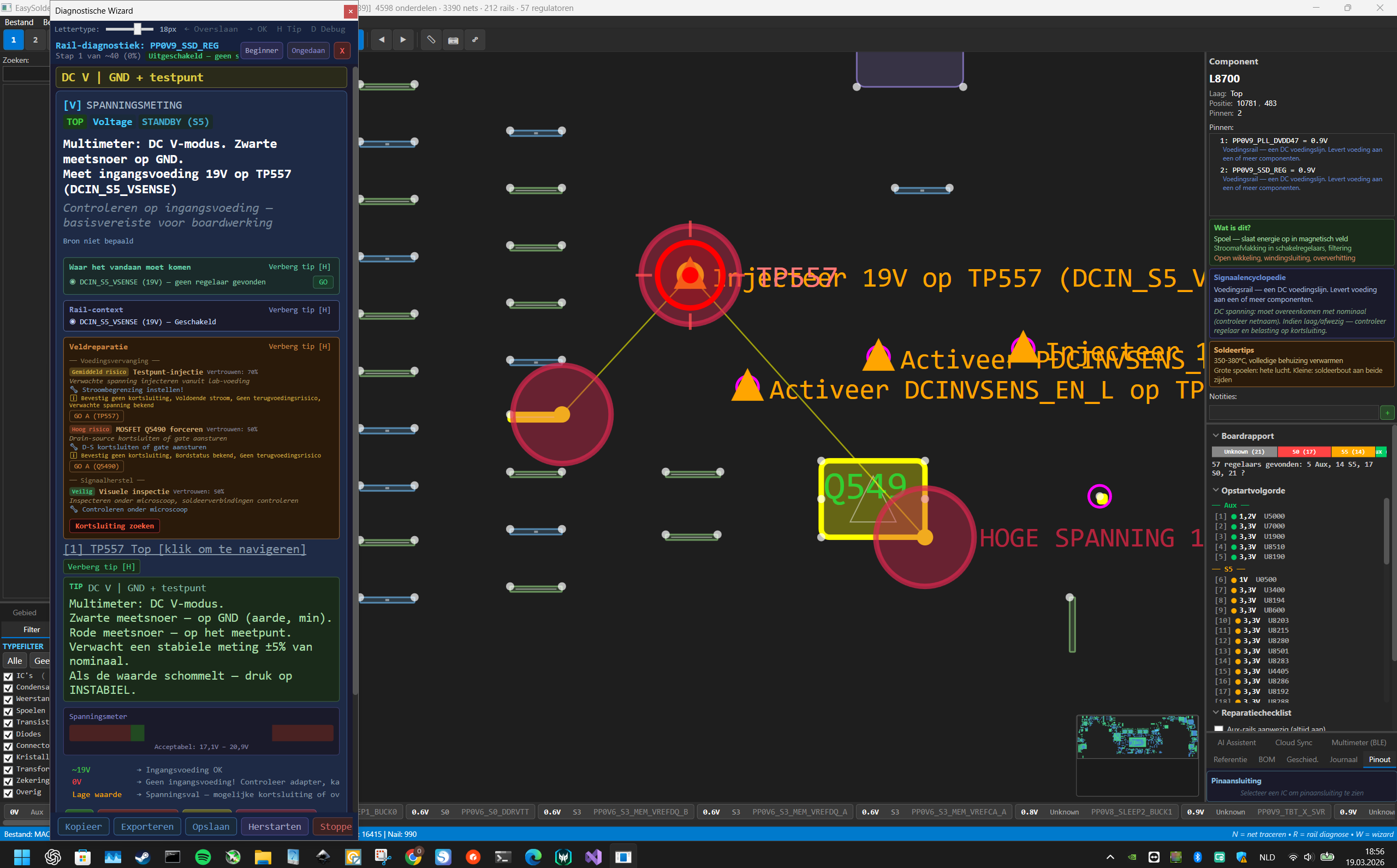 EasySoldering Diagnostische Wizard met stapsgewijze instructies